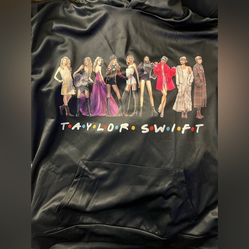 NEW- Taylor Swift Eras Hoodie (Folklore) SIZE: Large  COLOR: Black